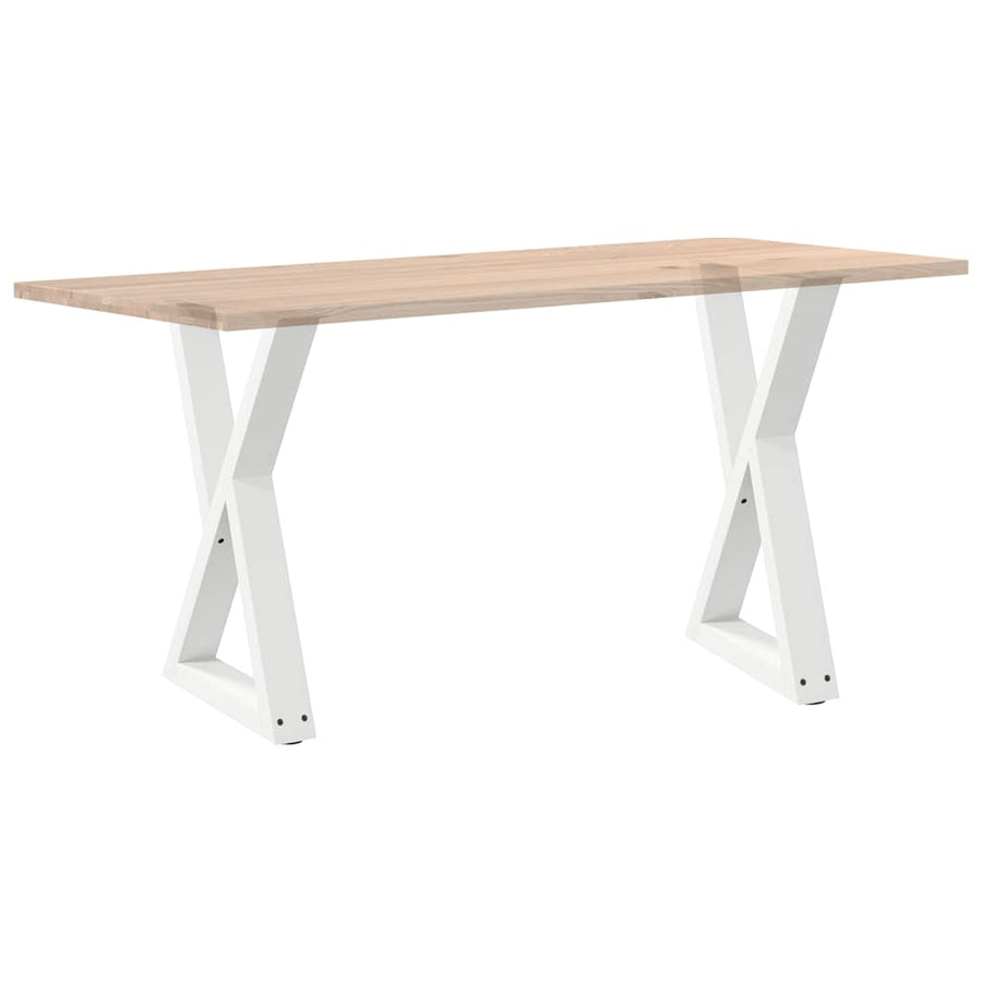 Eettafelpoten 2 st 60x(72-73,3) cm staal wit