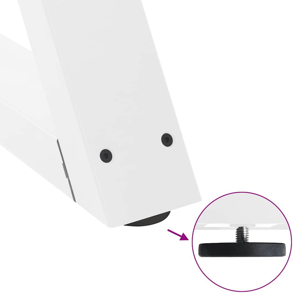 Eettafelpoten 2 st 60x(72-73,3) cm staal wit