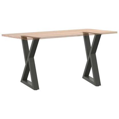 Eettafelpoten 2 st 60x(72-73,3) cm staal antraciet