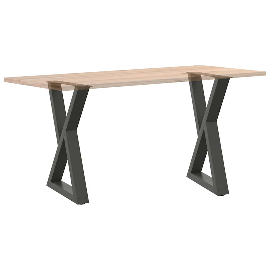 Eettafelpoten 2 st 60x(72-73,3) cm staal antraciet