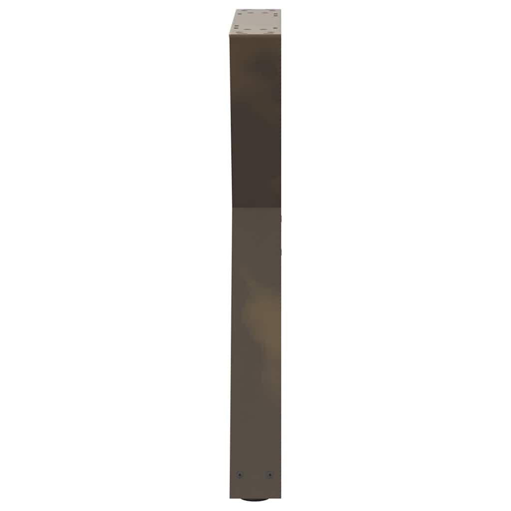 Eettafelpoten 2 st 60x(72-73,3) cm staal naturel