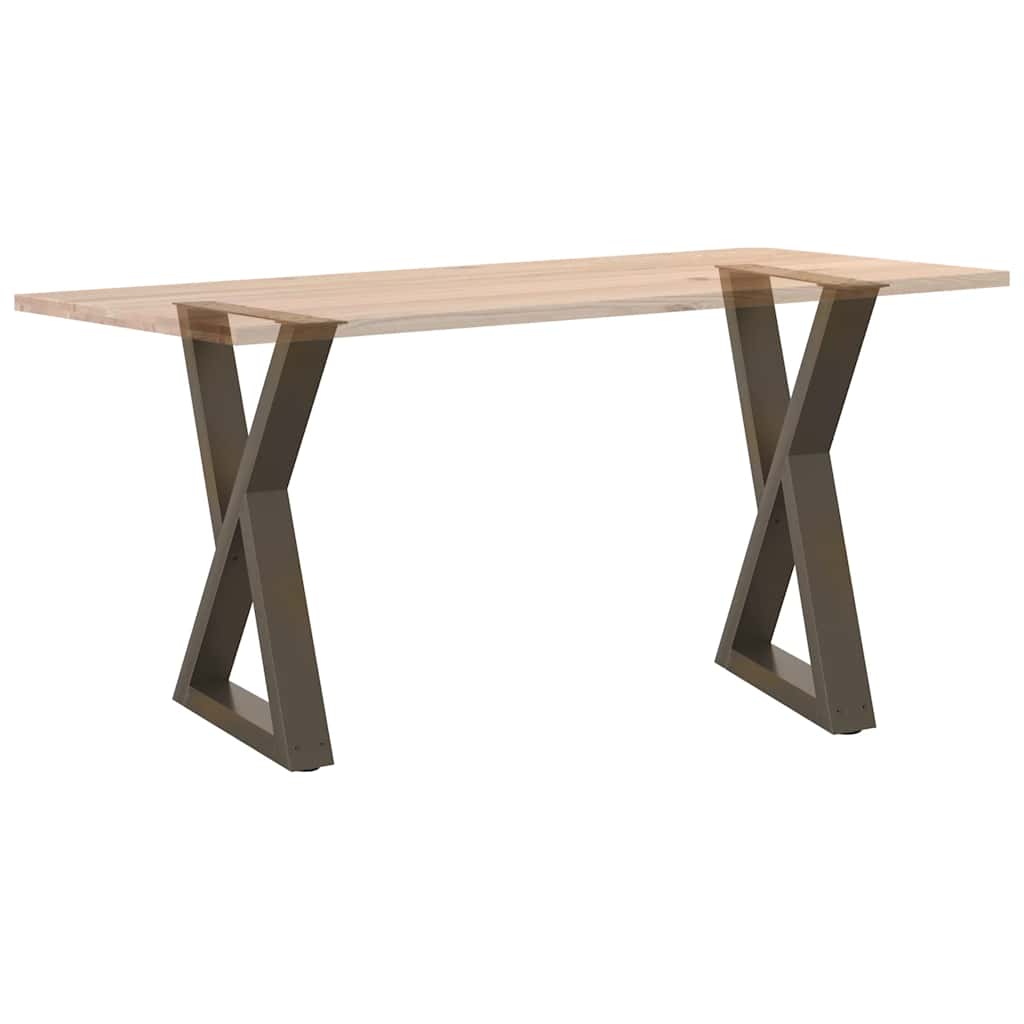 Eettafelpoten 2 st 60x(72-73,3) cm staal naturel