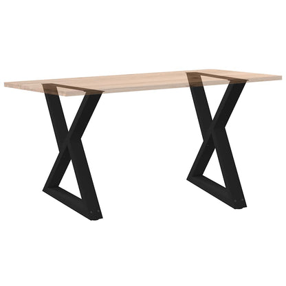 Eettafelpoten 2 st 70x(72-73,3) cm staal zwart