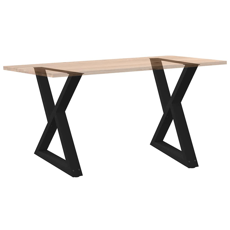 Eettafelpoten 2 st 70x(72-73,3) cm staal zwart
