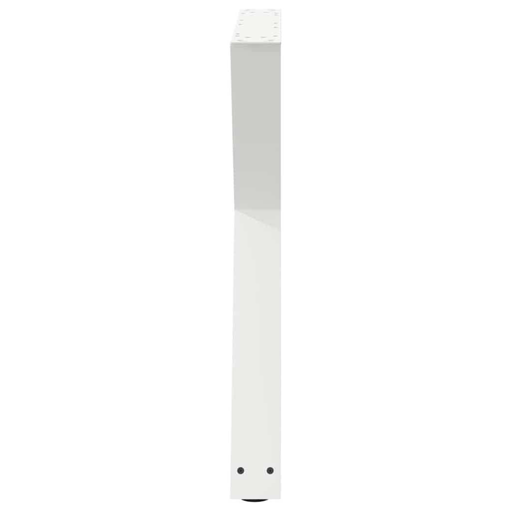 Eettafelpoten 2 st 70x(72-73,3) cm staal wit
