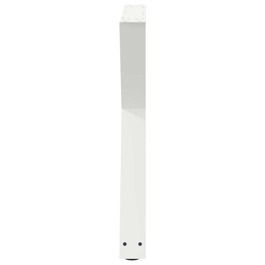 Eettafelpoten 2 st 70x(72-73,3) cm staal wit