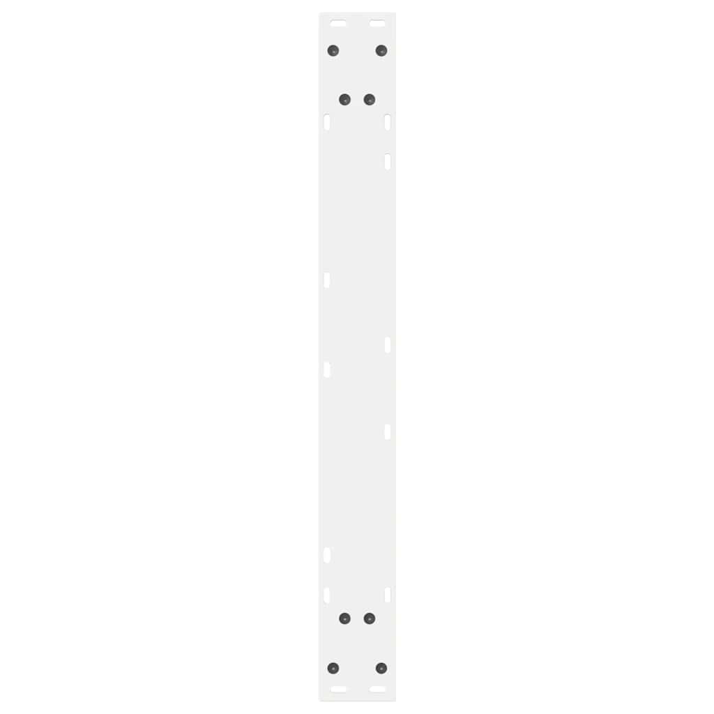 Eettafelpoten 2 st 70x(72-73,3) cm staal wit