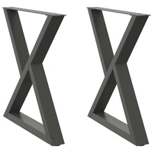 Eettafelpoten 2 st 70x(72-73,3) cm staal antraciet