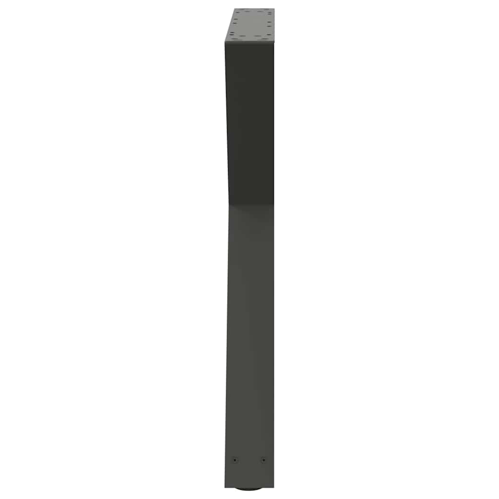Eettafelpoten 2 st 70x(72-73,3) cm staal antraciet