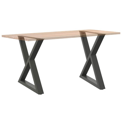 Eettafelpoten 2 st 70x(72-73,3) cm staal antraciet
