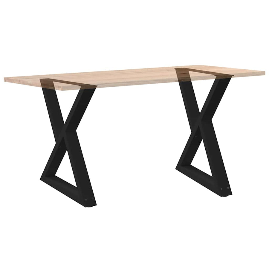 Eettafelpoten 2 st 80x(72-73,3) cm staal zwart