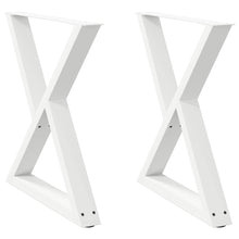 Eettafelpoten 2 st 80x(72-73,3) cm staal wit