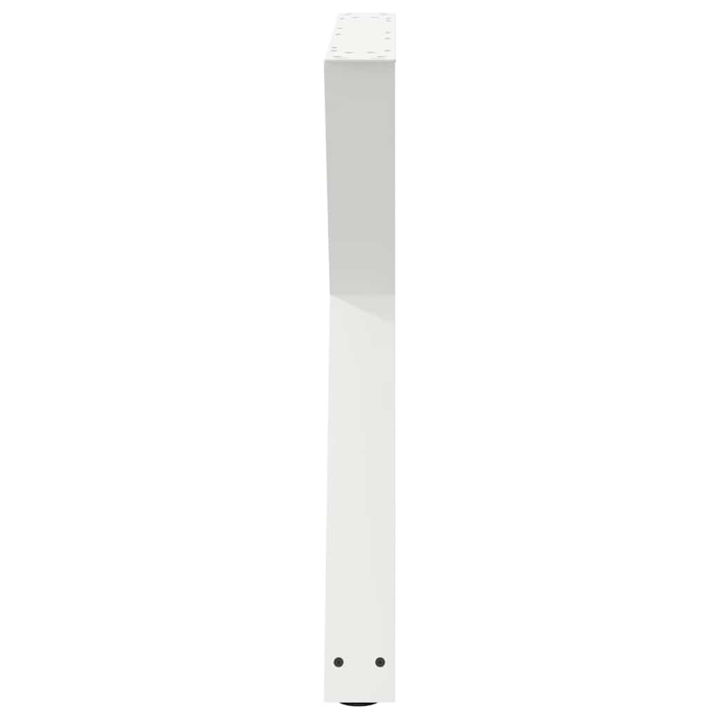 Eettafelpoten 2 st 80x(72-73,3) cm staal wit