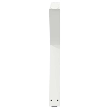 Eettafelpoten 2 st 80x(72-73,3) cm staal wit