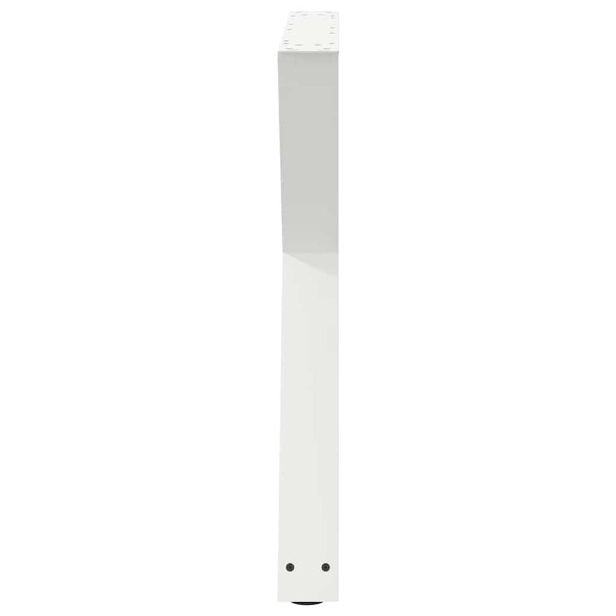 Eettafelpoten 2 st 80x(72-73,3) cm staal wit