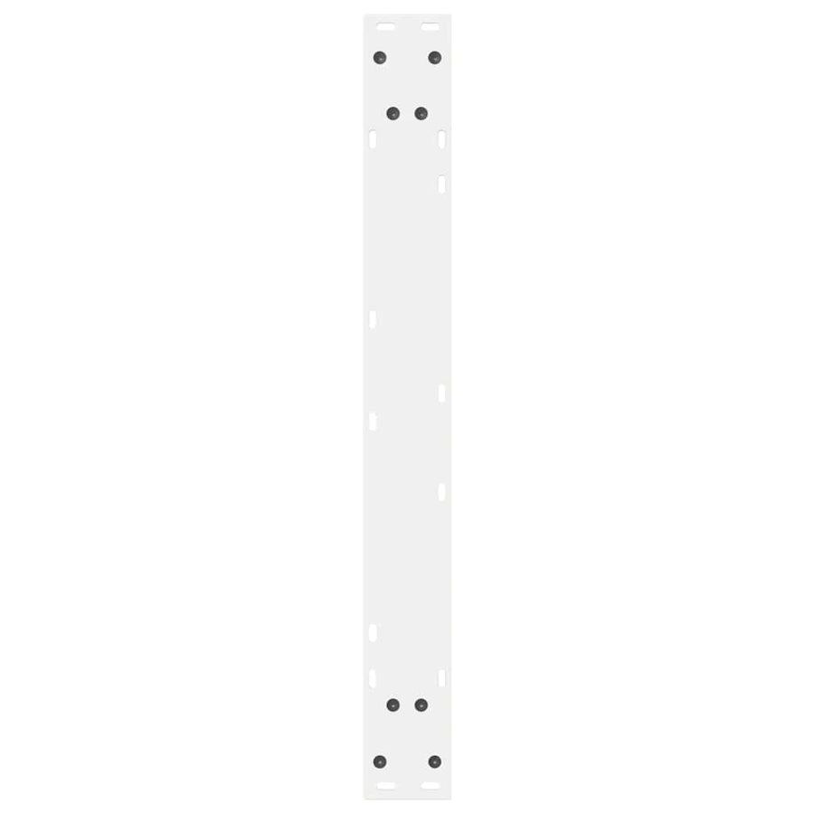 Eettafelpoten 2 st 80x(72-73,3) cm staal wit
