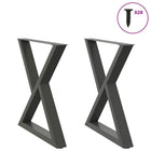 Dining table legs 2 pcs 80x(72-73.3) cm steel anthracite