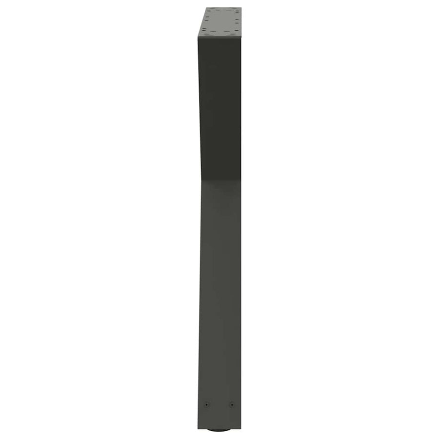 Eettafelpoten 2 St 80X(72-73,3) Cm Staal Antraciet Wit