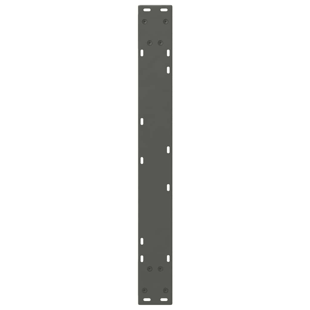 Eettafelpoten 2 St 80X(72-73,3) Cm Staal Antraciet Wit