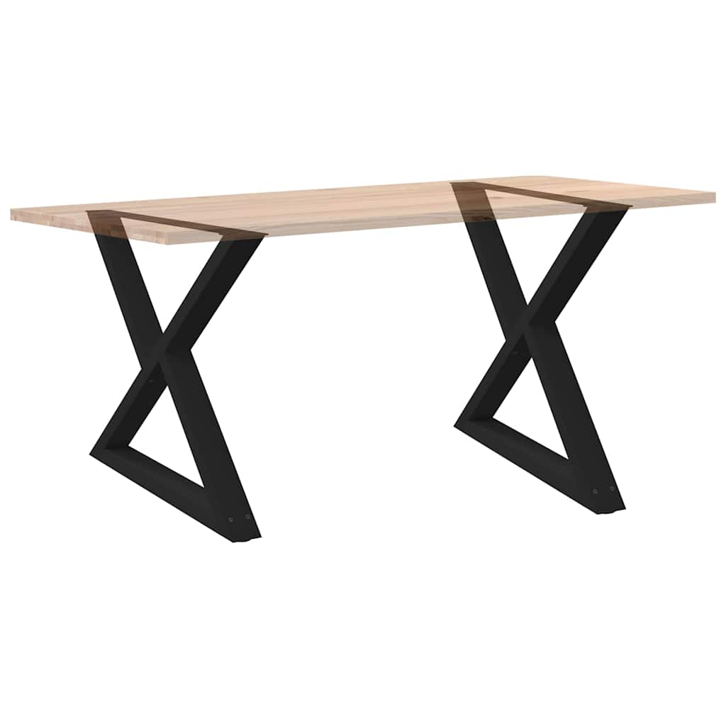 Eettafelpoten 2 st 90x(72-73,3) cm staal zwart