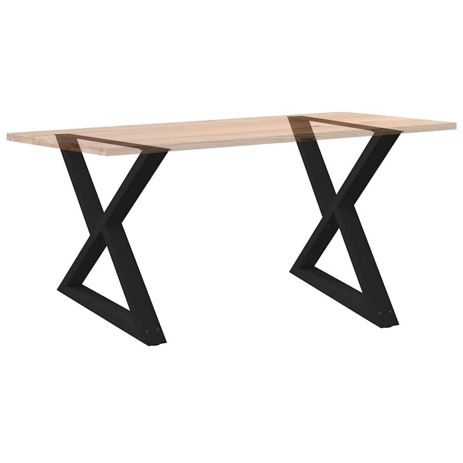 Eettafelpoten 2 st 90x(72-73,3) cm staal zwart