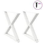 Eettafelpoten 2 st 90x72-73,3 cm staal wit