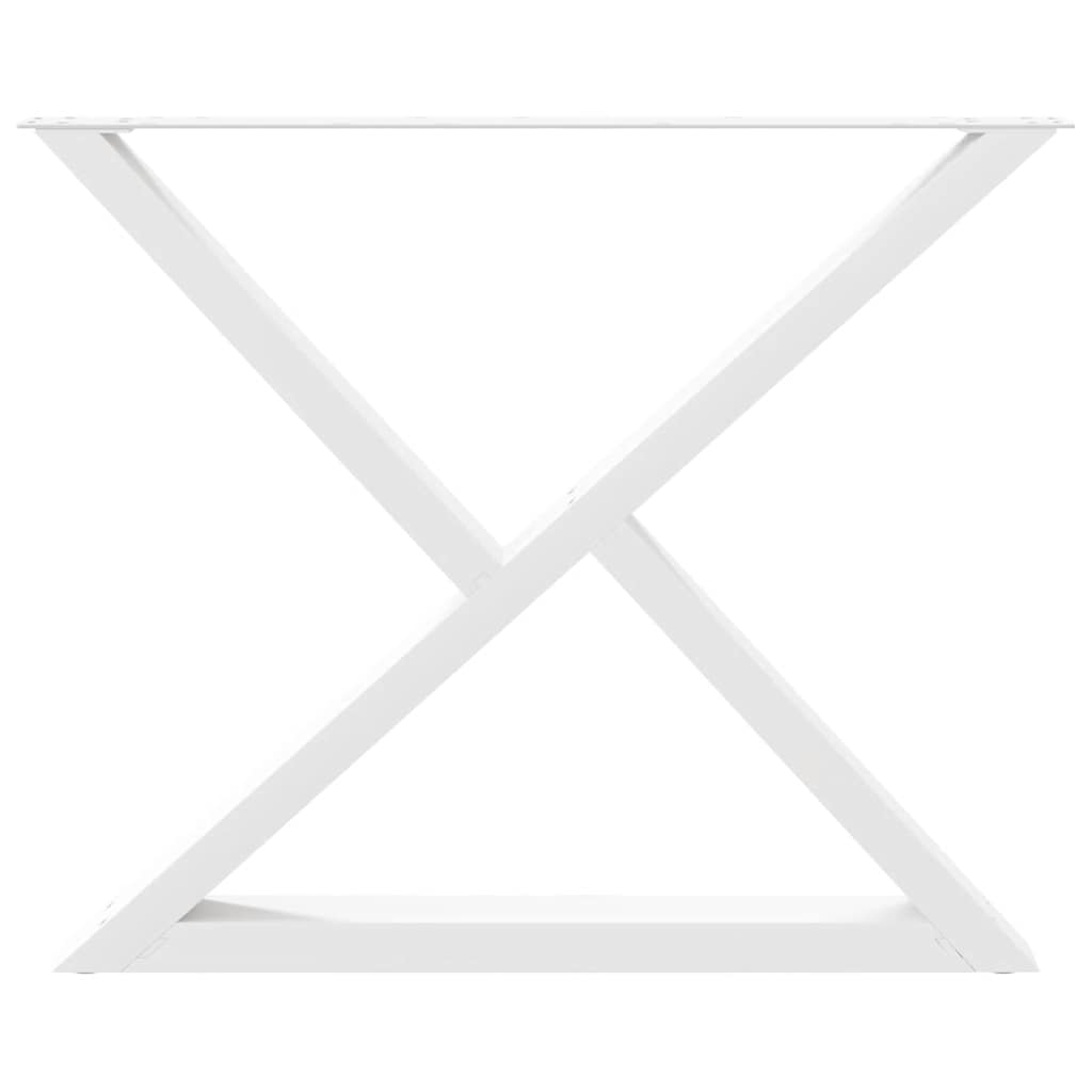 Eettafelpoten 2 st 90x(72-73,3) cm staal wit