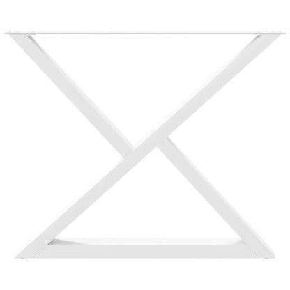 Eettafelpoten 2 st 90x(72-73,3) cm staal wit