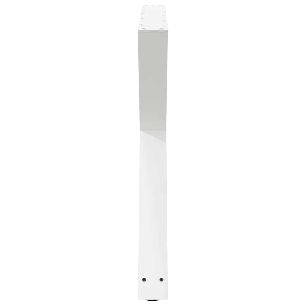 Eettafelpoten 2 st 90x(72-73,3) cm staal wit
