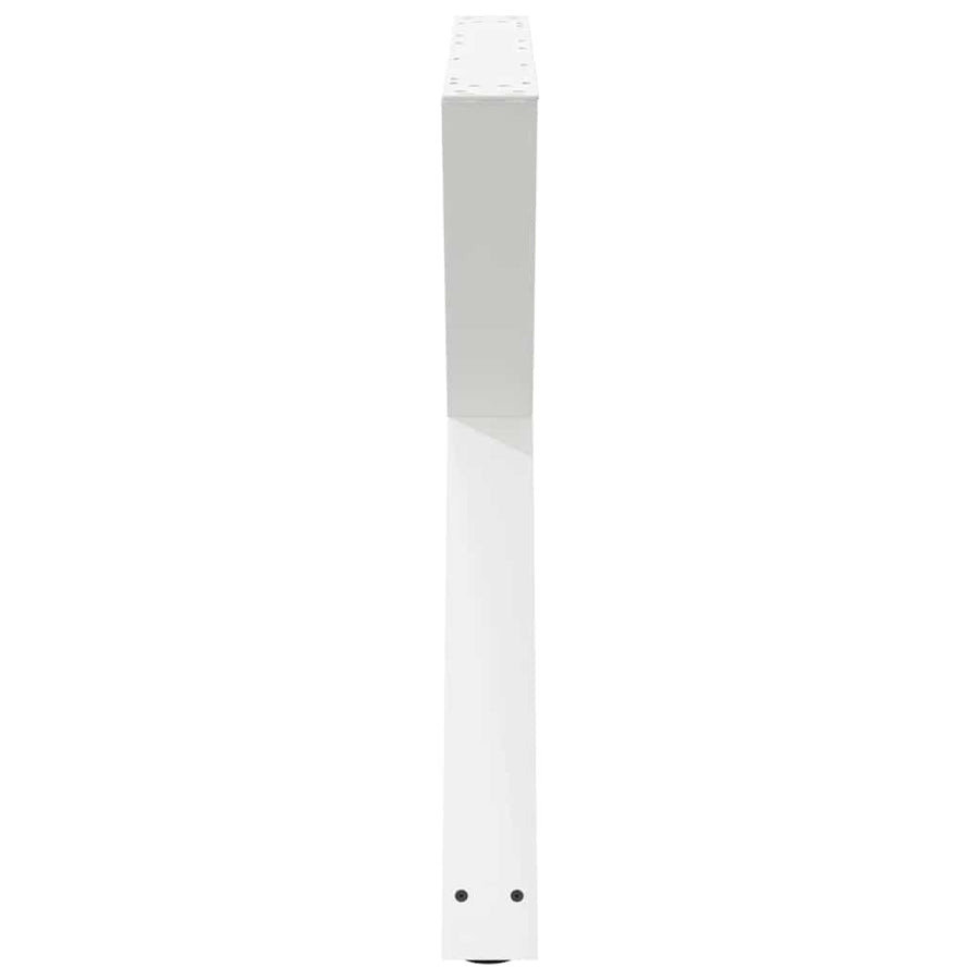 Eettafelpoten 2 st 90x(72-73,3) cm staal wit
