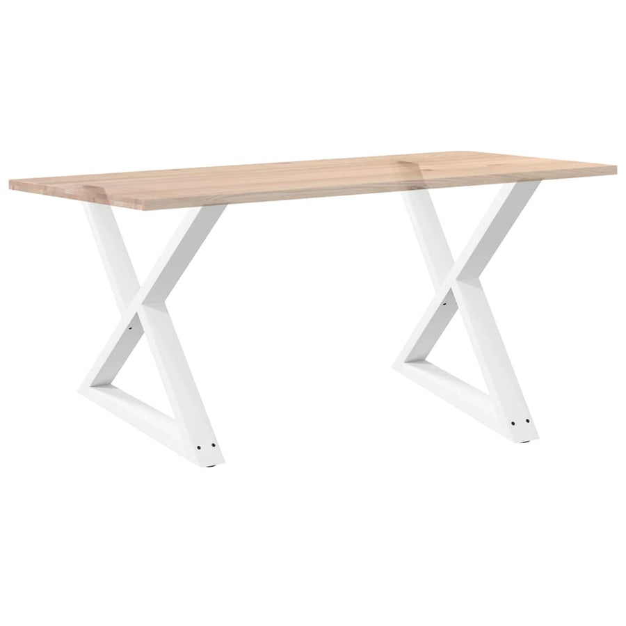 Eettafelpoten 2 st 90x(72-73,3) cm staal wit