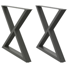 Eettafelpoten 2 st 90x(72-73,3) cm staal antraciet