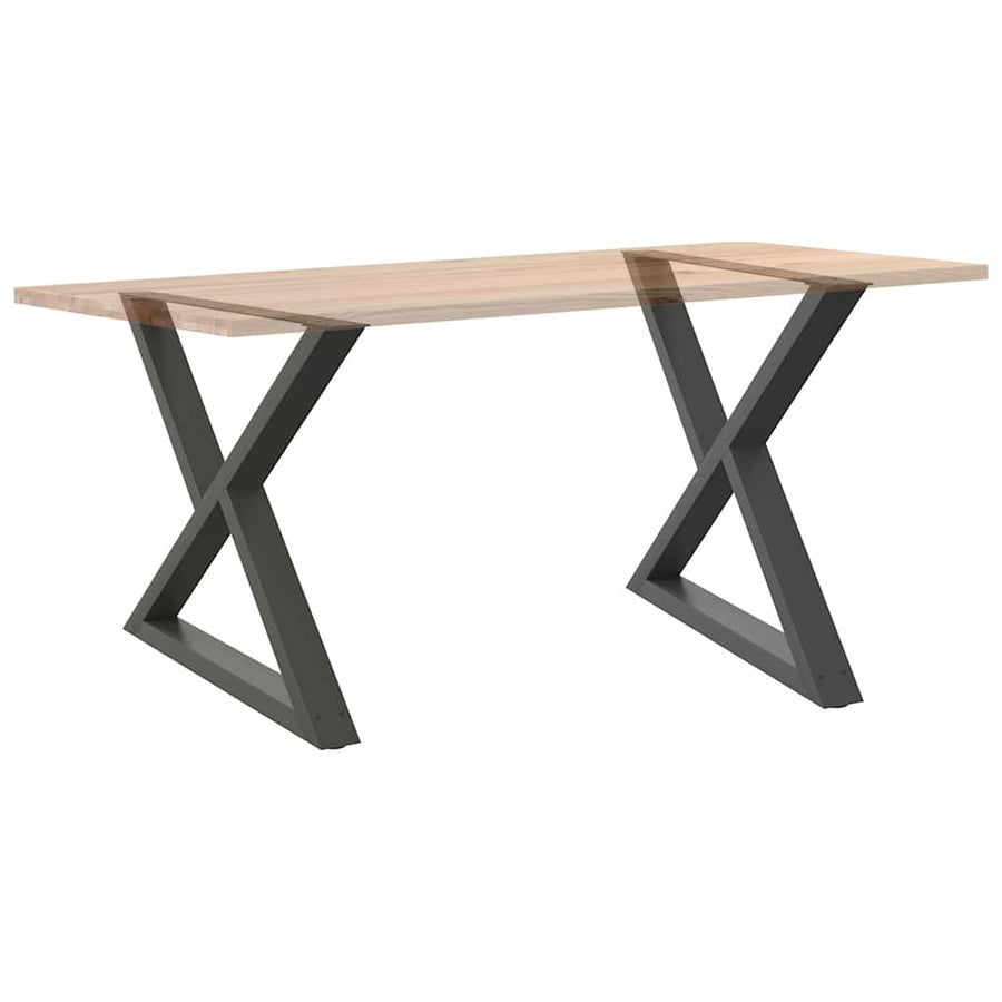 Eettafelpoten 2 st 90x(72-73,3) cm staal antraciet