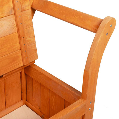Tuinbank met opslag Bruin 119 x 44 x 76 cm Massief grenenhout