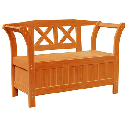 Tuinbank met opslag Bruin 119 x 44 x 76 cm Massief grenenhout
