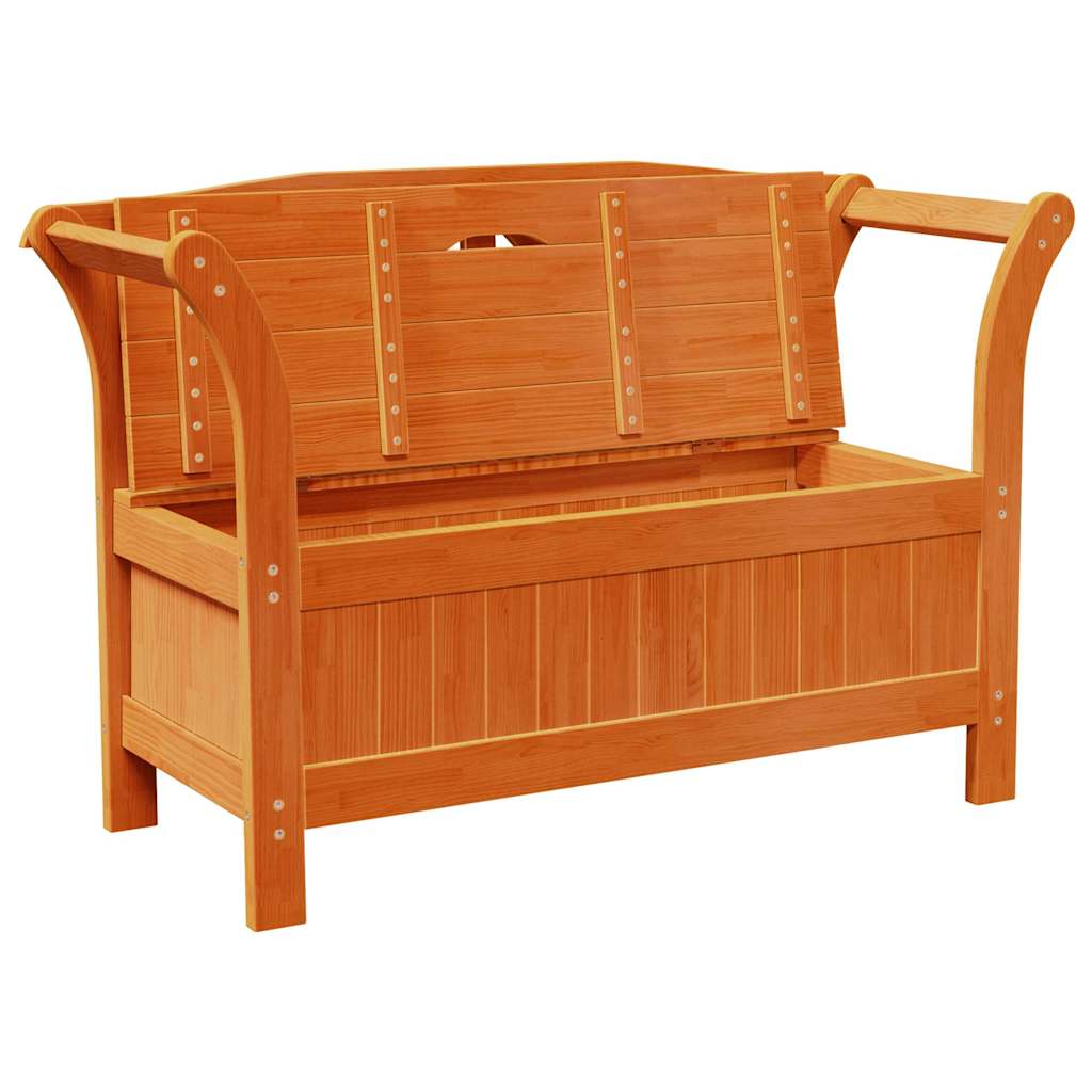 Tuinbank met opslag Bruin 119 x 44 x 76 cm Massief grenenhout
