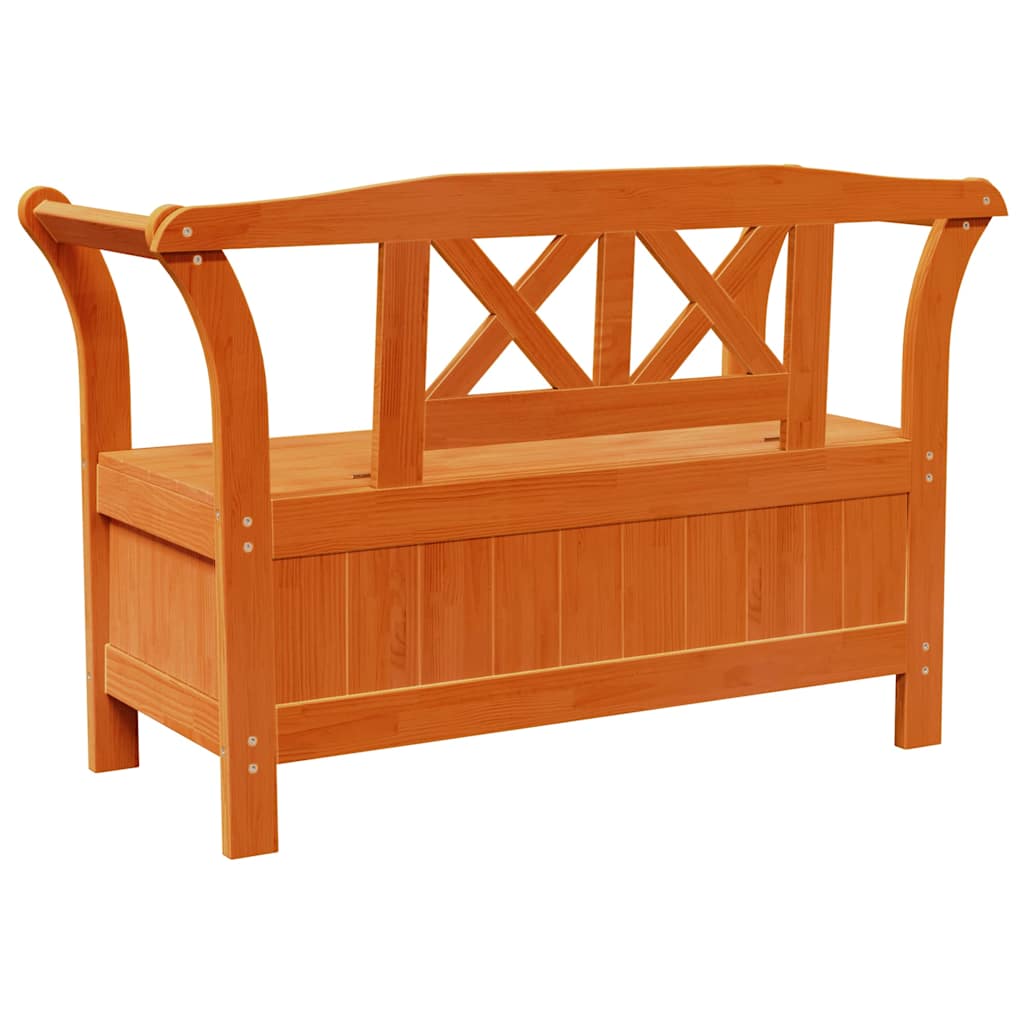 Tuinbank met opslag Bruin 119 x 44 x 76 cm Massief grenenhout