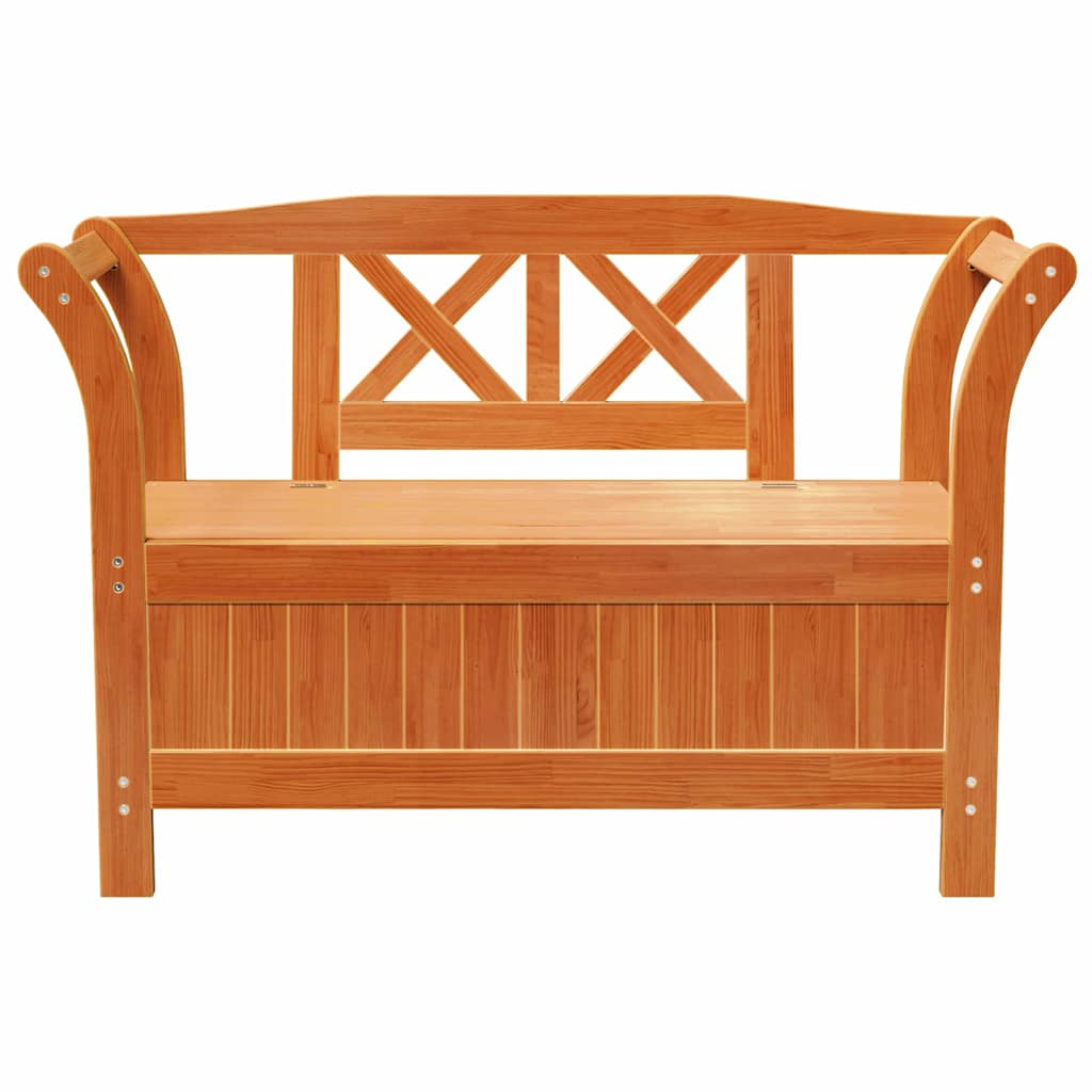 Tuinbank met opslag Bruin 119 x 44 x 76 cm Massief grenenhout
