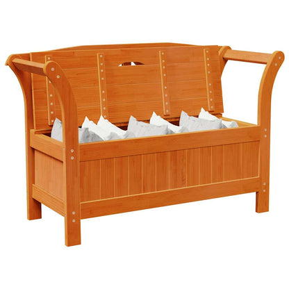 Tuinbank met opslag Bruin 119 x 44 x 76 cm Massief grenenhout