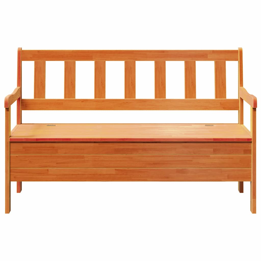 Tuinbank met opslag Bruin 119 x 44 x 76 cm Massief grenenhout