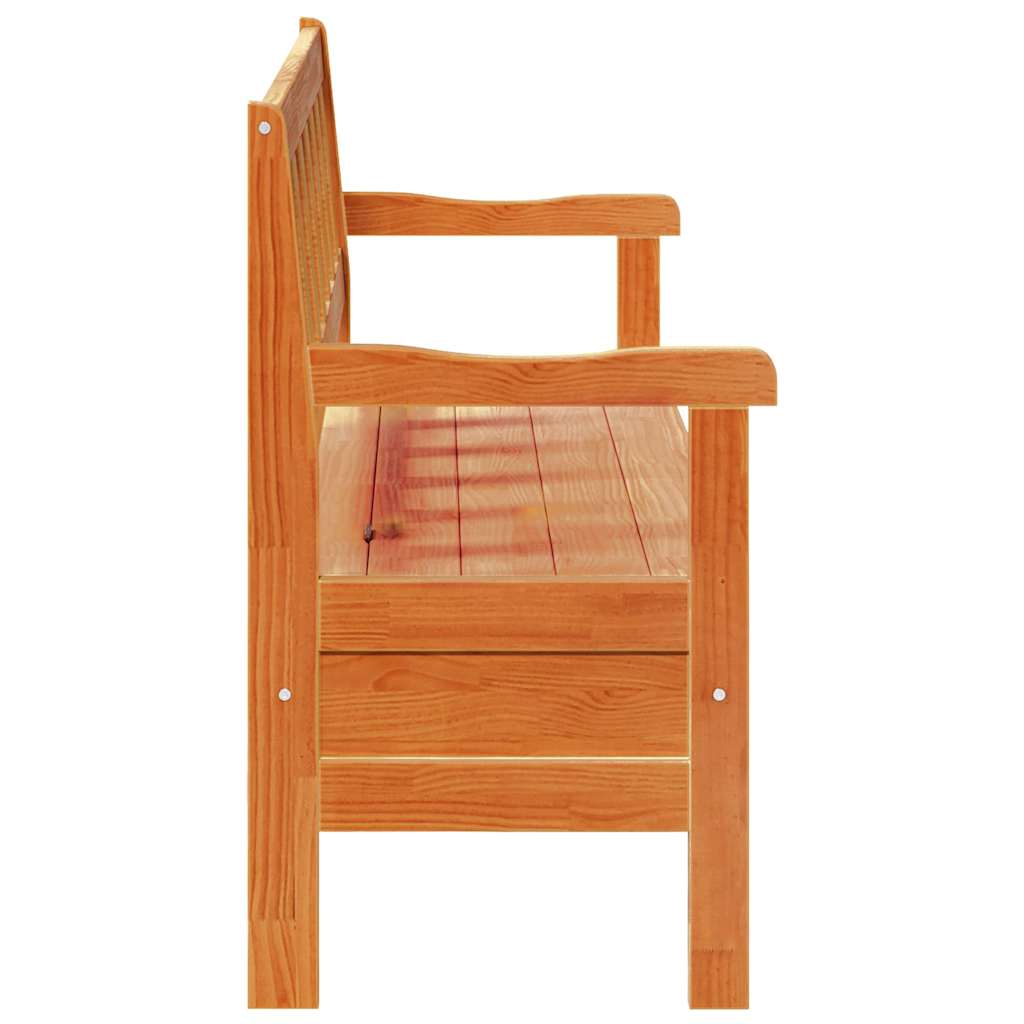 Tuinbank met opslag Bruin 119 x 44 x 76 cm Massief grenenhout