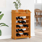 Wijnrek 58x28x90 cm massief grenenhout bruin
