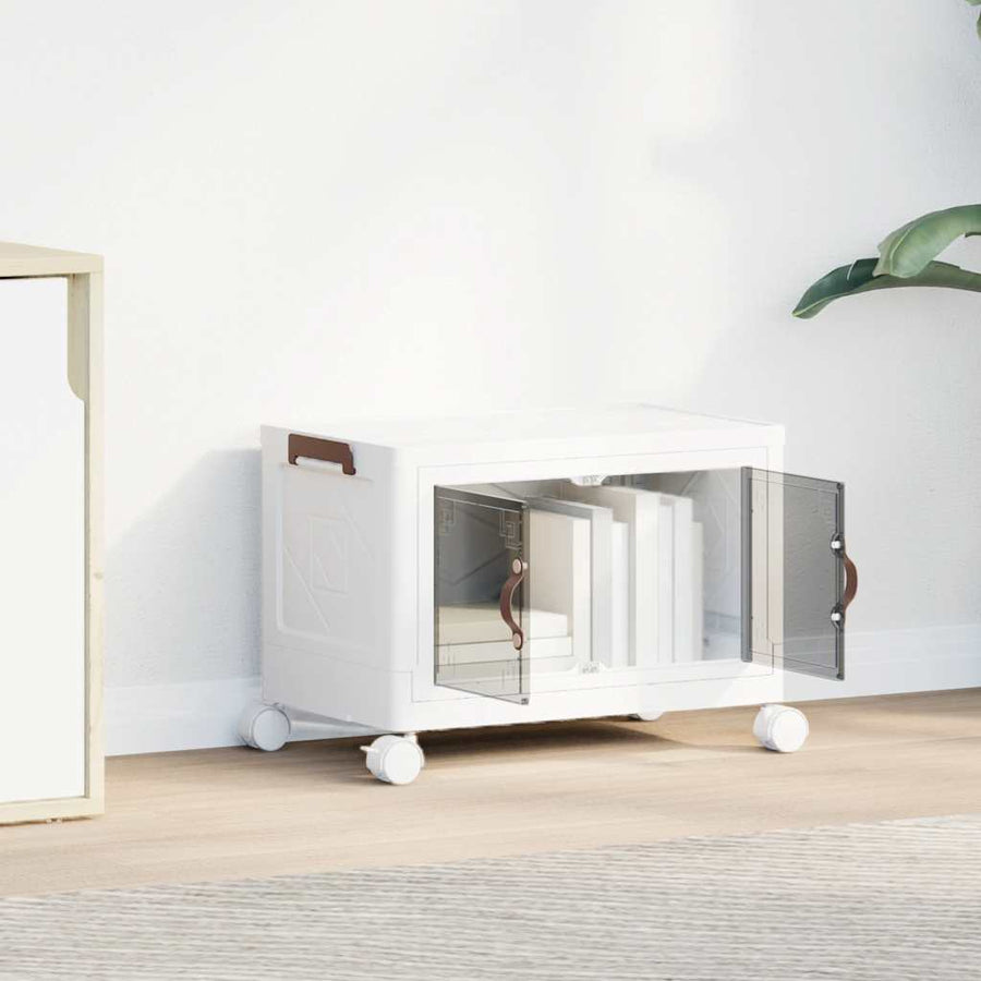 Opbergbox stapelbaar met wielen 28 L 48x29,5x33 cm