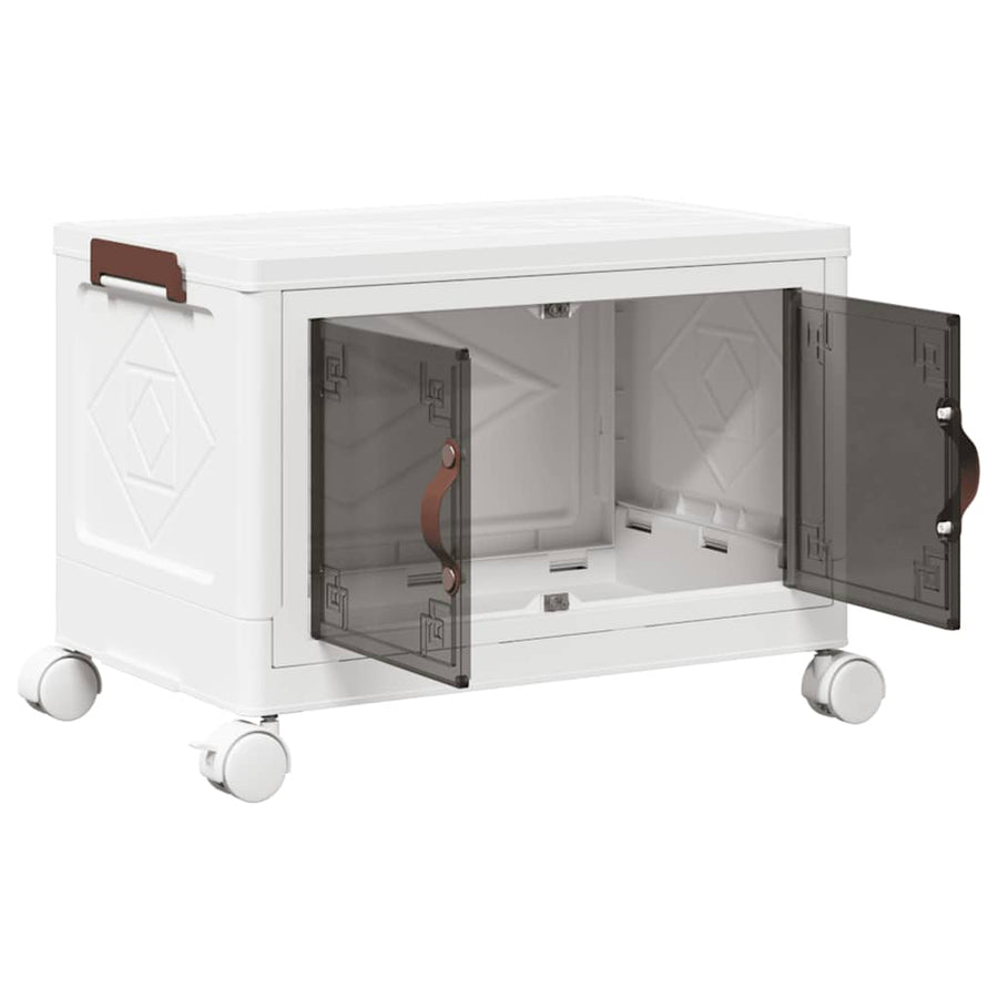 Opbergbox stapelbaar met wielen 28 L 48x29,5x33 cm