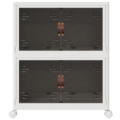 Opbergbox stapelbaar met wielen 2-laags 75 L 65x40x76 cm