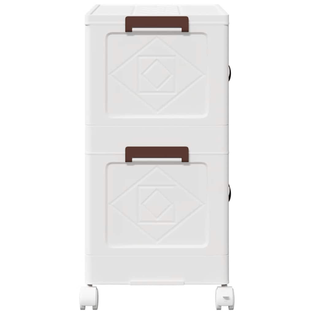 Opbergbox stapelbaar met wielen 2-laags 75 L 65x40x76 cm