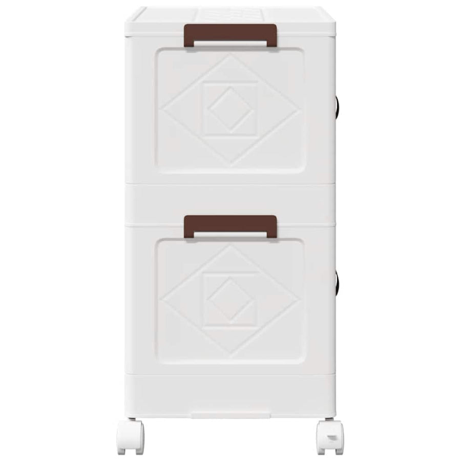 Opbergbox stapelbaar met wielen 2-laags 75 L 65x40x76 cm
