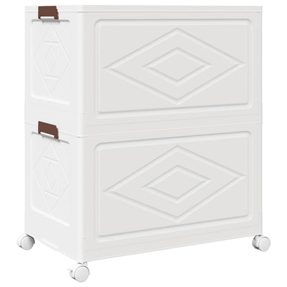 Opbergbox stapelbaar met wielen 2-laags 75 L 65x40x76 cm
