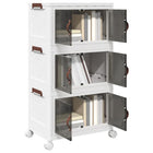 Opbergbox 28L 48.5x29.5x86 cm wit bruin