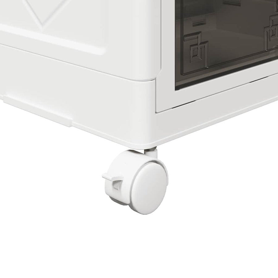 Opbergbox stapelbaar met wielen 4-laags 28 L 48,5x29,5x112,5 cm